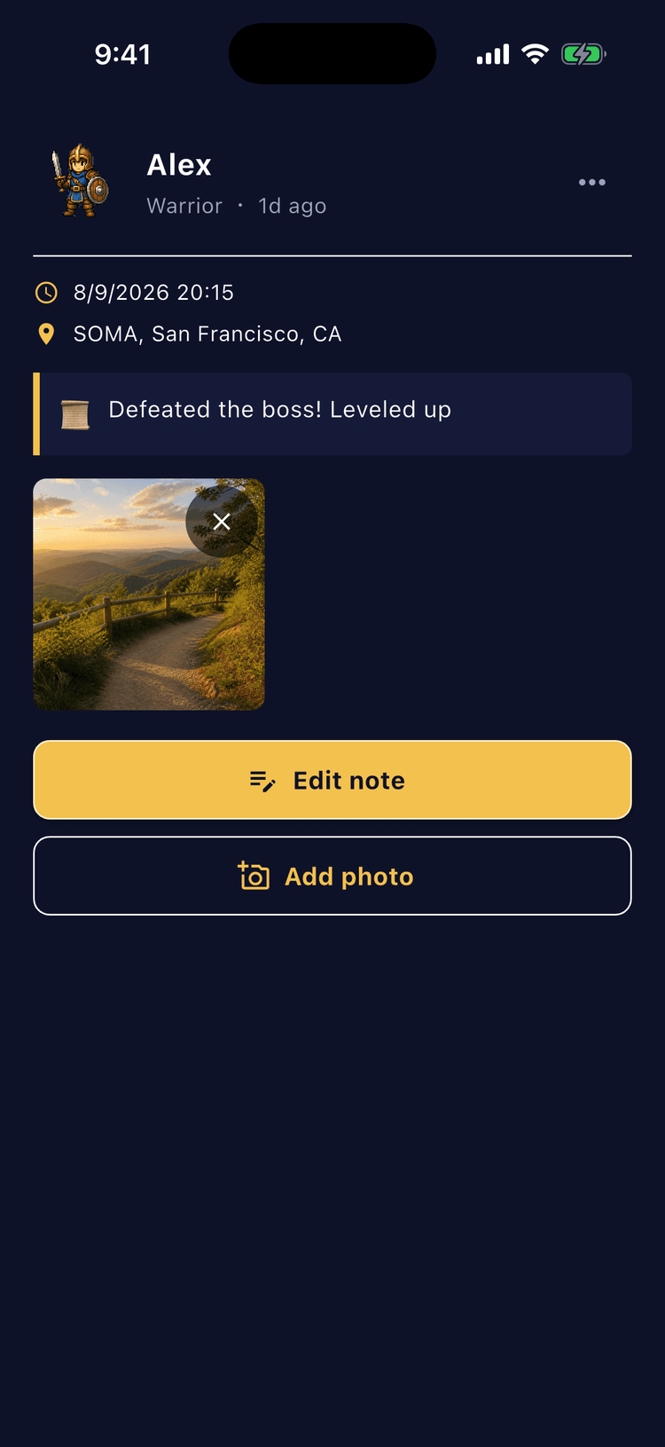 Keep the story behind each place - Add a photo and note to every save